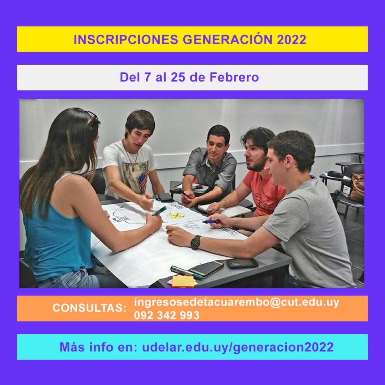 Inscripciones a carreras de la Sede Tacuarembó de la Udelar, hasta el 25 de febrero