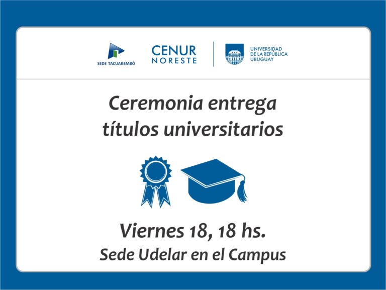 40 egresados de la Sede Tacuarembó de la Udelar, reciben su título con la presencia de varios decanos y autoridades