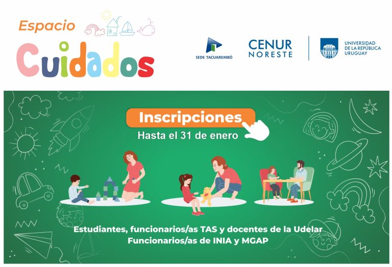 Atención hasta el 31 de enero hay tiempo para inscribirse al Espacio de Cuidados. Inicio de actividades lunes 5 de febrero